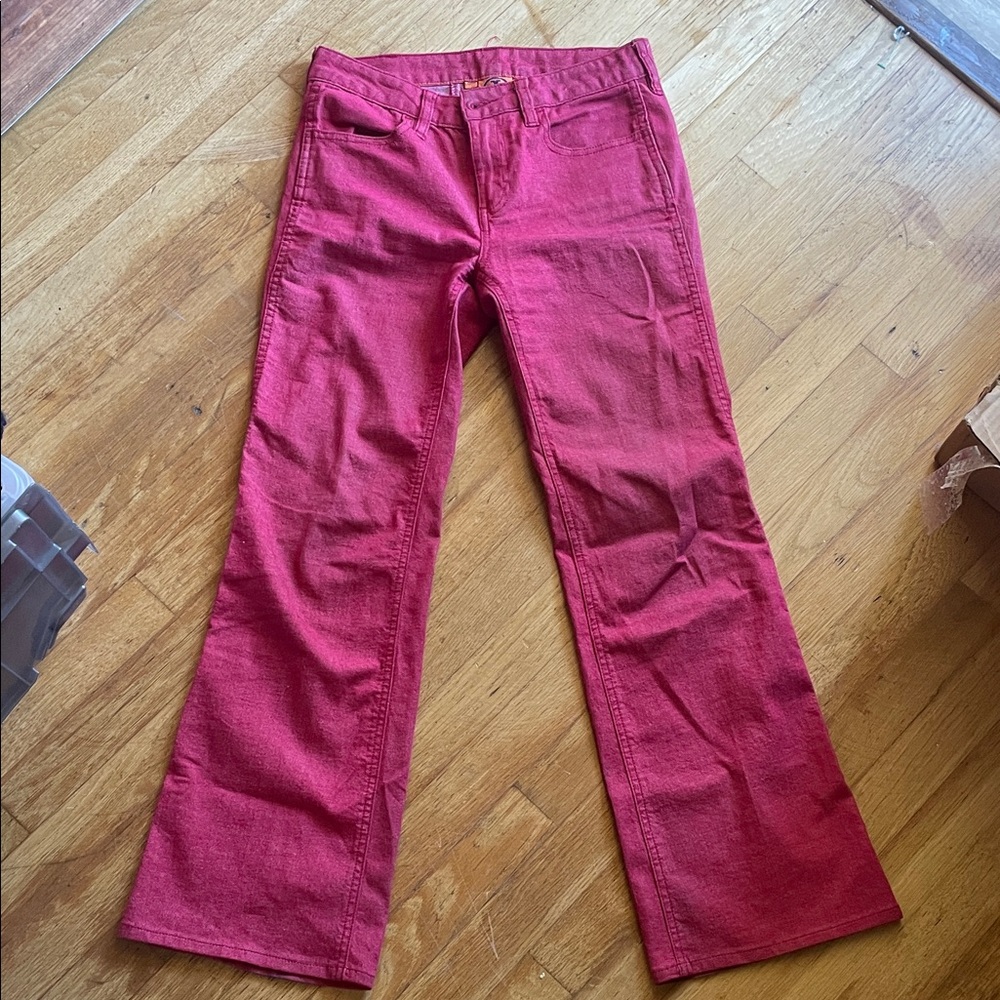 Tory Burch Vibrant Red Flared Pants